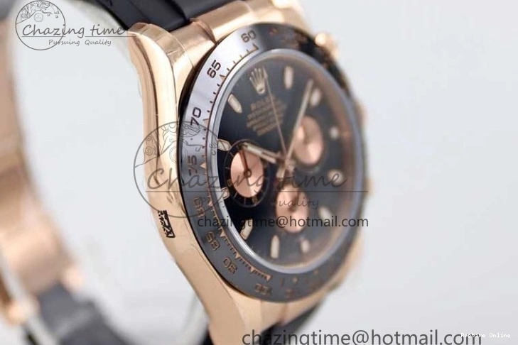 0117 Daytona 116515 RG TWF 1:1 Best Edition 904L Steel Black RG Dial on Oysterflex Strap A Popular 2415